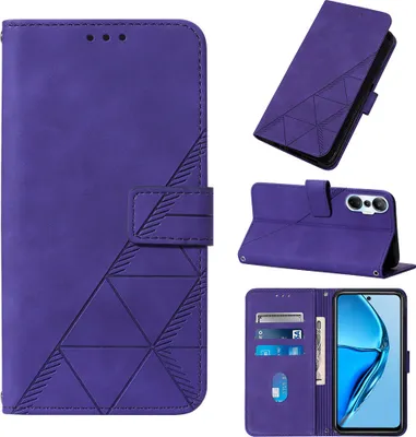 Produktbild von Infinix Hot 20S / 20 Pro Hülle, Schlank Prägung Flip Leder Kartenfächer Schutzhülle mit Ständer für Infinix Hot 20S / 20 Pro Lila