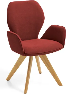Produktbild von Niehoff Sitzmöbel Colorado Trend-Line Design-Armlehnenstuhl Eichengestell - Webstoff