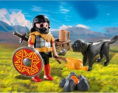 Produktbild von PLAYMOBIL 4769 - Barbar mit Hund am Lagerfeuer