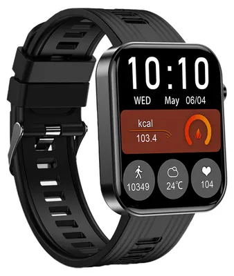 A close-up shot of a smartwatch with its screen displaying various fitness metrics.