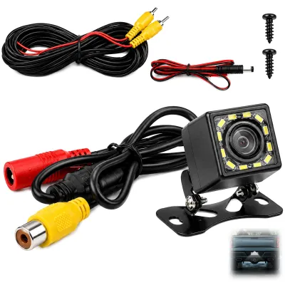 Obrázek produktu pro Zadní kamera do auta, rozlišení 1080P HD, 12 LED pro noční vidění, širokoúhlý objektiv 170°, vodotěsná (IP68)