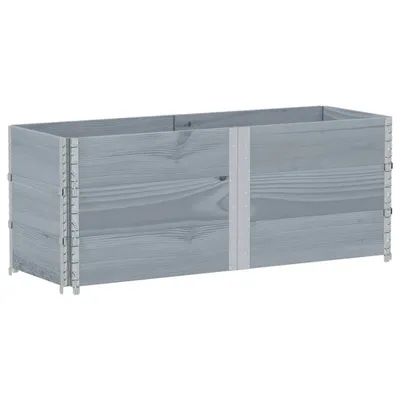 Produktbild von Pflanzkasten Grau 150x50 cm Massivholz Kiefer