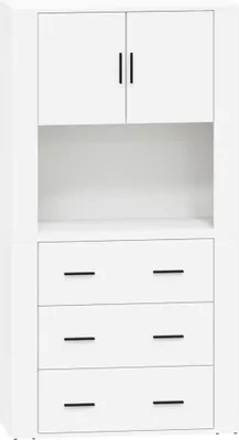 Image de Buffet haut Blanc Bois d'ingénierie