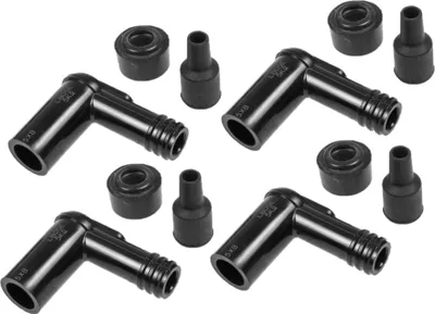 Produktbild von Zündkerzenstecker Set NGK 4x LB05E 14mm SAE 90° schwarz, 8031