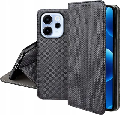 Productafbeelding van Etui z klapką do Oppo Reno 15 5G Zamykane Czarne Futerał + Szkło