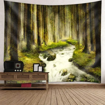 Image de Tapis mural représentant un paysage naturel, idéal pour la décoration
