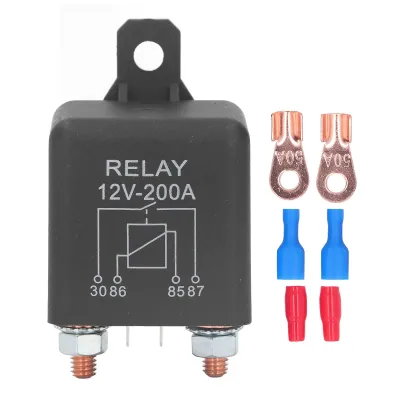 Image de Aimant de démarrage DC 12V 200A Relais de démarrage automatique Bobine en laiton étanche avec accessoires