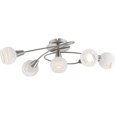 Produktbild von Globo Lighting Deckenleuchte Metall Nickel matt, 5x E14