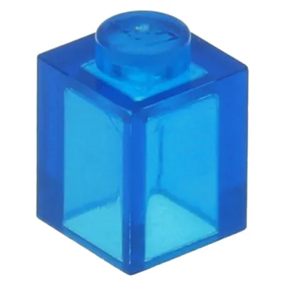 Image de 50 pièces LEGO, pièce c. 3005 en bleu foncé trans (bleu foncé trans)