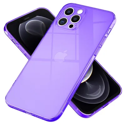 Image de NALIA Étui transparent pour téléphone portable iPhone 12 Pro Max, multicolore Étui transparent violet