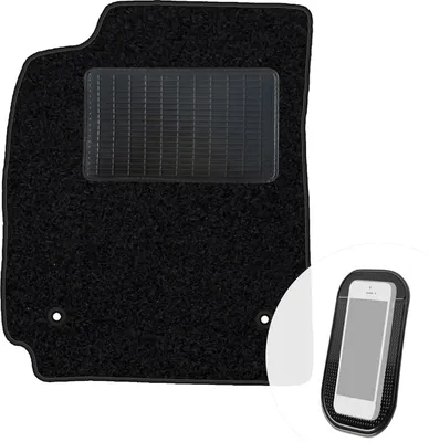 Produktbild von moto-MOLTICO Fahrer Fußmatte Auto Velours Fahrerseite Autoteppiche Schwarz Fahrermatte 1-teilig passend für Audi A4 B5 1995-2001