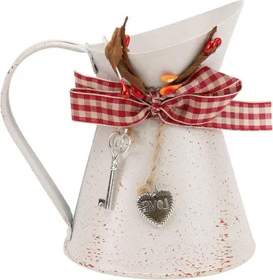 Immagine prodotto di Vaso rustico in metallo beige per la decorazione del balcone e del soggiorno