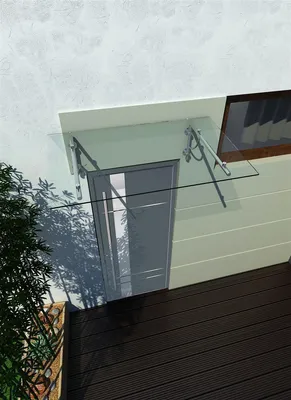 Immagine prodotto di Glaszentrum Hagen - 150x90 cm Schizzo di vetro trasparente - Trasparente incl. Maniglia in acciaio