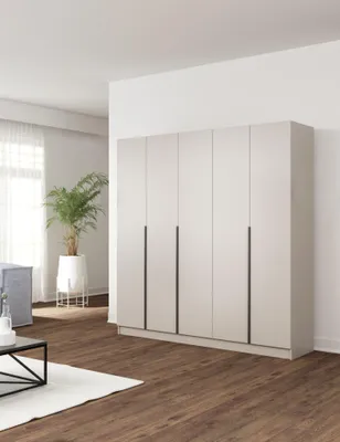 Obrázek produktu pro Pětidveřová šatní skříň 250/215 BAGLORA 1 - kašmír