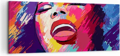 Produktbild von Bild auf Leinwand - Leinwandbild - Frau Abstraktion - 120x50cm - Wand Bild - Wanddeko - Wandbilder - Leinwanddruck - Bilder - Kunstdruck - Wanddekoration - Leinwand bilder - Wandkunst - AB120x50-4019