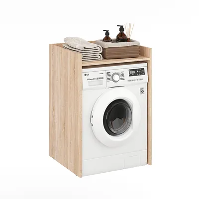 Produktbild von KOMTO Waschmaschinenschrank überbauschrank Sonoma Eiche - Waschmaschinenüberbau | Waschmaschine Schrank Mozi 66 x 62 x 97 cm