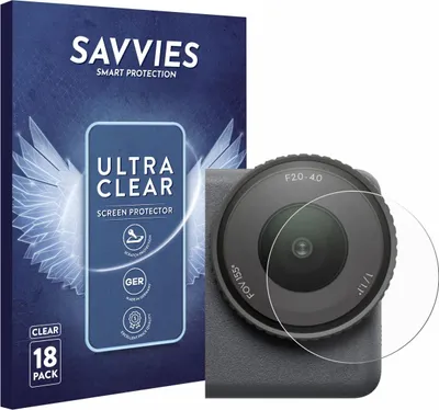 Produktbild von 18x Für DJI Osmo Action 6 (Linse) Schutzfolie Savvies Displayschutz Display Schutz Folie Klar Transparent