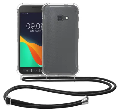 Produktbild von kwmobile Necklace Case kompatibel mit Samsung Galaxy Xcover 4 / 4S Hülle - Silikon Cover mit Handykette - Band Handyhülle Transparent