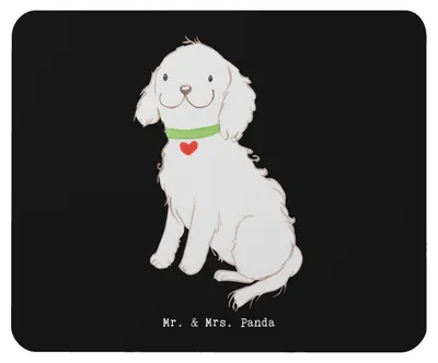 Produktbild von Mr. & Mrs. Panda Mousepad Bolonka Zwetna Lebensretter - Schwarz - Geschenk, Mouse Pad, Tsvetnaya, mousematte, pc mauspad, computermatte