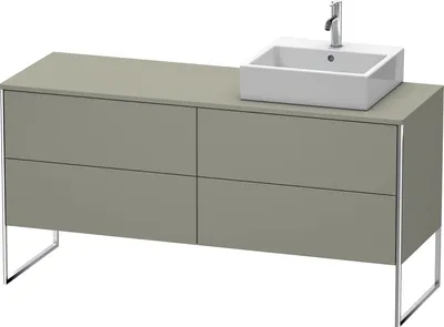 Produktbild von Waschtischunterbau XSQUARE 778x1600x548mm Be re Steingr seidenmatt steingrau seidenmatt