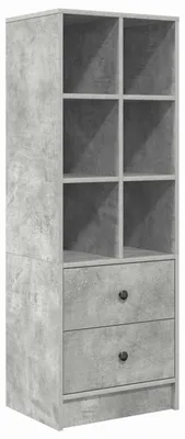 Image de Haut Armoire avec tiroir Gris béton 45,5 x 34 x 127 cm