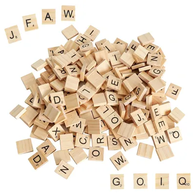 500 Holz-Buchstaben A-Z, 18x20x4 mm, DIY-Alphabet