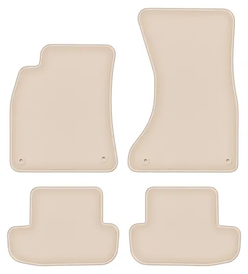 Produktbild von DURBAN Beige Velours-Fußmatten-Set für Audi A5 8T Coupé (2008-2018)