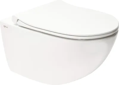 Produktbild von SAT Infinitio Hänge Wand-WC Toilette WC-Becken spülrandlos Inkl. SoftClose WC-Sitz, weiß