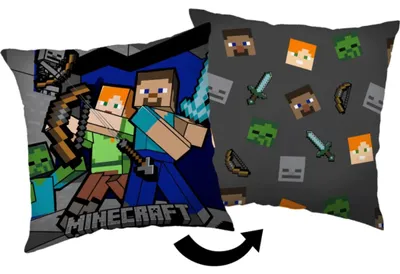 Imagen del producto de Almohada de Minecraft (1 unidad). Cojín decorativo de alta calidad con impresión digital a doble cara