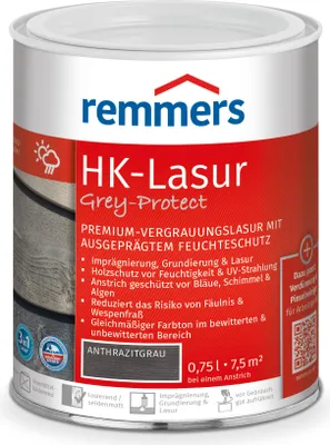 Obrázok produktu pre Remmers HK-Lasur 0,75 L Eimer Anthrazitgrau