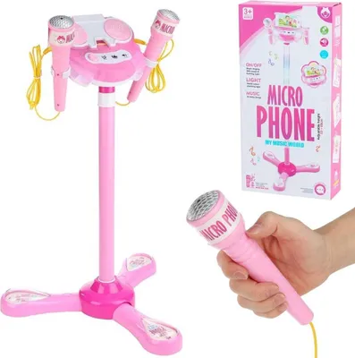 Produktbild von Trifox Mikrofon-Set Karaoke für Kinder mit Ständer, 2 Stück