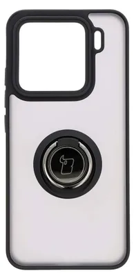Produktbild von Bizon Case Hybrid Ring Fingerringhülle für Xiaomi 15, Rauch mit schwarzem Rahmen