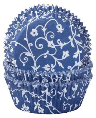 Produktbild von Demmler Muffinformen Blau/Weiß - zum Dekorieren selbstgemachter Muffins - 60Stk. pro Packung - 5012506050BLAU