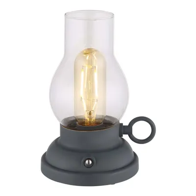 Image de Lampe de table LED, anthracite, variateur tactile, batterie, H 17,5 cm