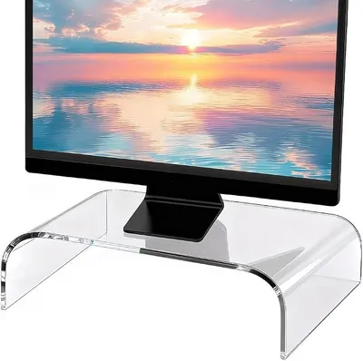 Produktbild von PolkaHome® Monitorständer Acryl Transparent Display-Ständer 25 kg