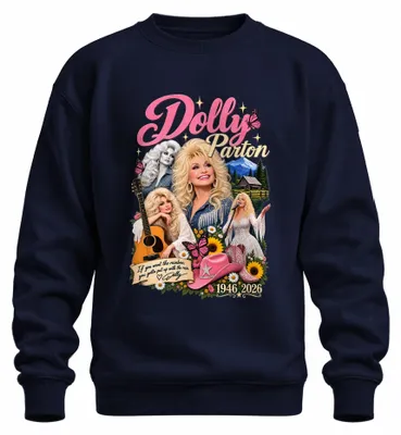Produktbild von Dolly Parton Country Legende Sängerin 1946 2026 Nashville Sweatshirt Pullover, Navy, L