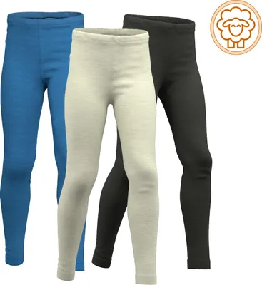 Produktbild von HERMKO 402720 Kinder Leggings aus Wolle/Lyocell Mädchen Jungen uni, Farbe:enzianblau, Größe:116