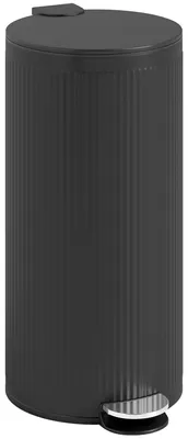 Produktbild von Mülleimer 30 L Treteimer mit Softclose-Deckel und Pedal, Inneneimer Metall, Schwarz, 36 x 30 x 60,5 cm