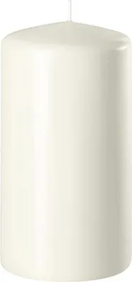 Produktbild von Stumpenkerze Kerze 130x70mm selbstverlöschend sichere Kerze Tischkerze Dekokerze, Farbe:wollweiß