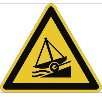 Produktbild von Dreifke® Schild Warnung vor Slipanlage ISO 20712-1, Alu, 400 mm SL