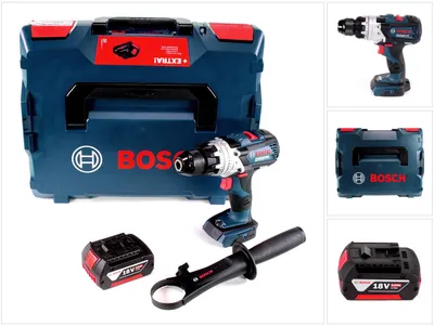 Image de Bosch GSB 18V-110 C Perceuse-visseuse à percussion sans fil Professional 18V 110Nm + 1x batterie 5,0 Ah + L-Boxx - sans chargeur