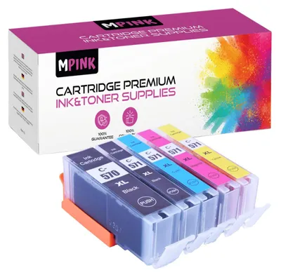 Produktbild von 5x Druckerpatronen für Canon PGI-570XL CLI-571XL MG5700 MG6800 MG7700 Series