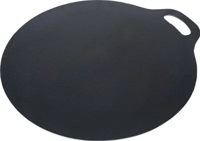 Obrázek produktu pro Victoria 38526 Grilovací litinový smaltovaný plát na pizzu, pánev 38 cm, indukce, oheň, trouba černá