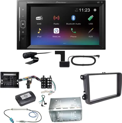 Produktbild von Pioneer DMH-A240DAB DAB+ Bluetooth Einbauset für Tiguan Amarok Caddy Jetta