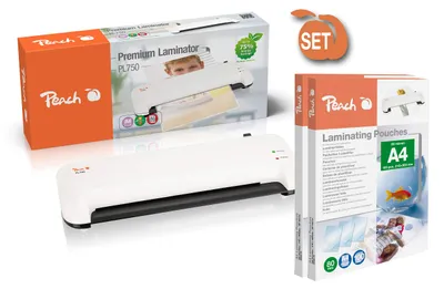 Image de Machine de laminage A4 - inclut 210 pochettes de laminage es - deux fois plus rapide