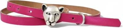 Produktbild von FRONHOFER schmaler Damengürtel, Katzenkopf Tiger Gürtelschnalle Straß, 1,5 cm