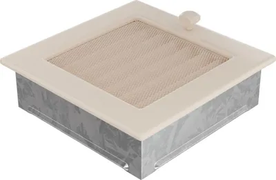 Immagine prodotto di Coperchio di ventilazione 17x17 crema con tende