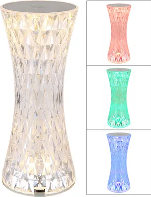 Produktbild von LED Tischlampe, Kristalloptik, RGB Farbwechsel, H 18,5 cm