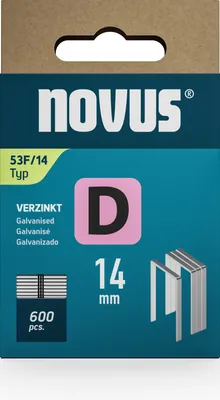 Obrázok produktu pre novus 042-0792 800 Tackerklammern 53F/14 Flachdraht 14 mm