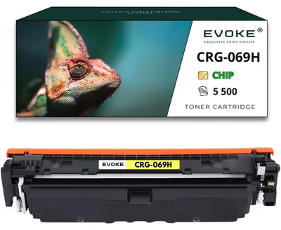 Produktbild von Evoke Tonerpatrone für Drucker CRG-069H, gelb , 5.500 Seiten, kompatibel mit i-Sensys MF752Cdw, MF754Cdw und LBP673Cdw